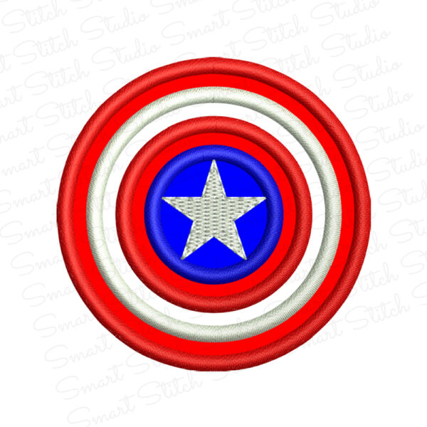 Captain America Applique Embroidery Design 1