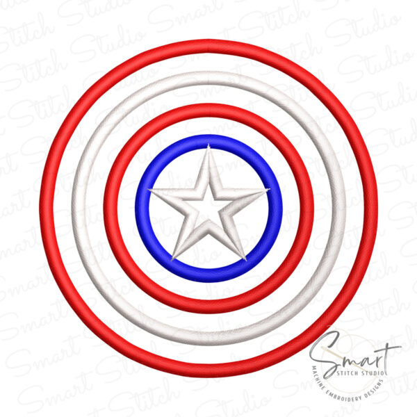 Captain America Logo Applique Design