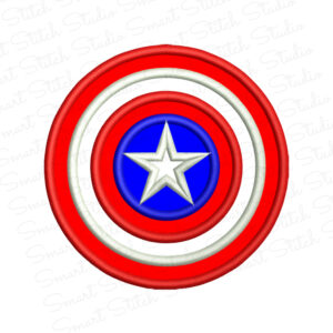 Captain America Shield Applique Design