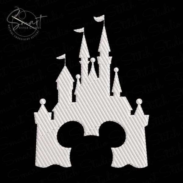 Mickey Disneyland Castle Machine Embroidery File