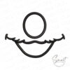 Elmo Mouth Nose Applique Design