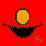 Elmo Mouth Nose Applique Design