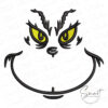 Grinch Face Embroidery Design Grinch Face Embroidery Design
