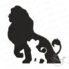 Lion King Silhouette Embroidery Design