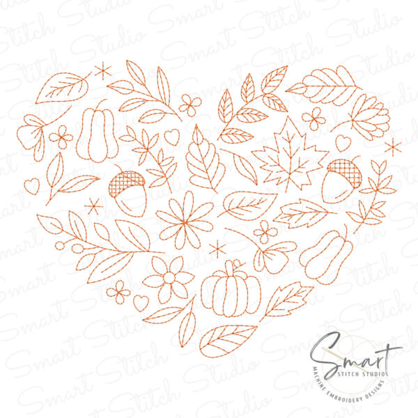 Autumn Fall Embroidery Design