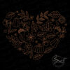 Autumn Heart Machine Embroidery File