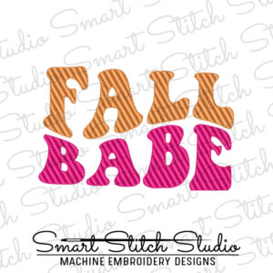 Fall Babe Embroidery Design