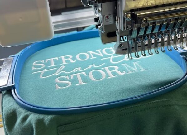 Stronger Than The Storm Embroidery Design