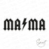 Acdc Mama embroidery design machine embroidery file for moms