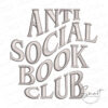 Antisocial Book Club Embroidery Design