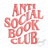Antisocial Reading Club Embroidery Design