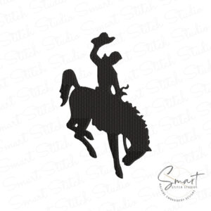 Cowboy On Horse Embroidery Design