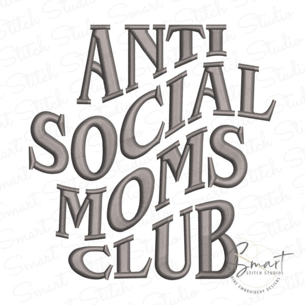 Funny Moms Club Embroidery Download