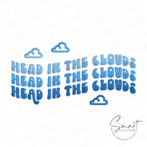Head In The Clouds Embroidery Design