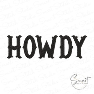 Howdy Embroidery Design
