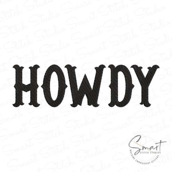 Howdy Embroidery Design