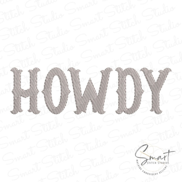 Howdy Machine Embroidery Design