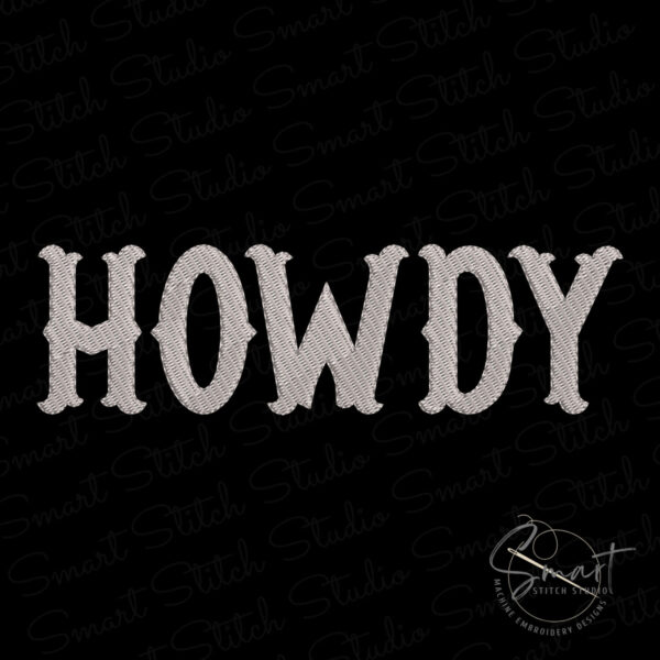 Howdy Machine Embroidery File