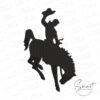 Cowboy on horse embroidery design for embroidery machines