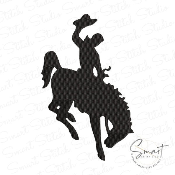 Cowboy on horse embroidery design for embroidery machines