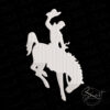 Western Cowboy riding horse embroidery file for jackets, hats, and bags