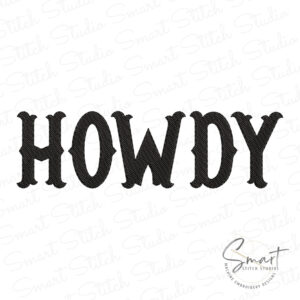 Howdy Embroidery Design digital machine embroidery file