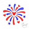 Disney Mickey Firework Embroidery Design
