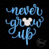 Never Grow Up Disney Machine Embroidery File