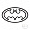 Batman Logo Applique Embroidery File