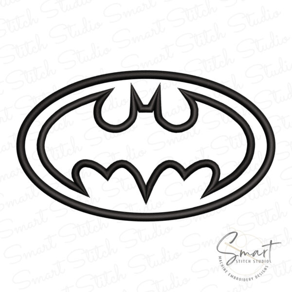 Batman Logo Applique Embroidery File