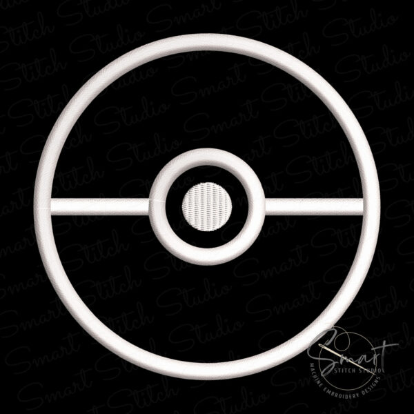 Pokeball Applique Machine Embroidery Design