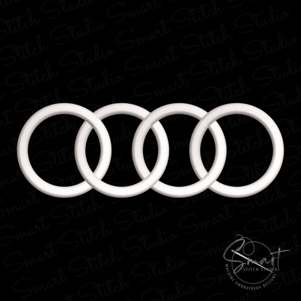 4 Rings Car Logo Embroidery