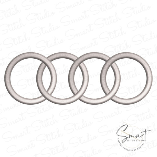 Audi Rings Embroidery Design