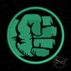 Hulk Fist Logo Embroidery File