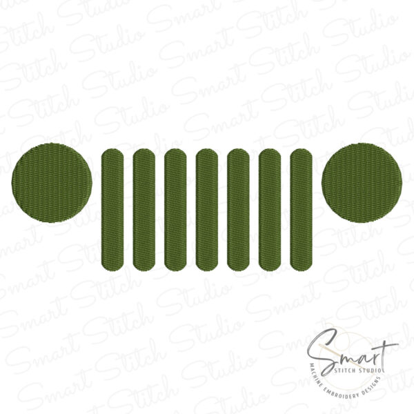 Jeep Front Grill Embroidery Design