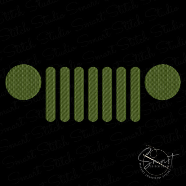 Jeep Grill Logo Embroidery