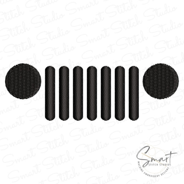 Jeep Grill Machine Embroidery Design