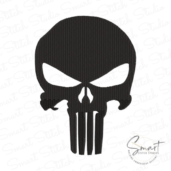 Punisher Skull Embroidery Design