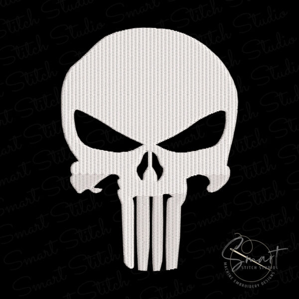 Punisher Skull Logo Embroidery File