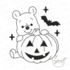 Winnie The Pooh Halloween Embroidery Design Winnie The Pooh Halloween Embroidery Design