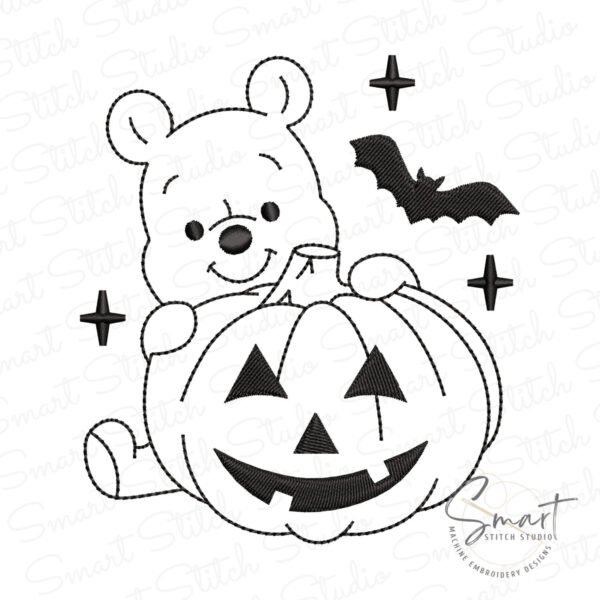 Winnie The Pooh Halloween Embroidery Design Winnie The Pooh Halloween Embroidery Design