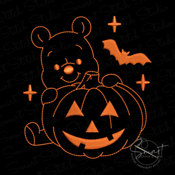 Winnie The Pooh Pumpkin Embroidery Design Winnie The Pooh Pumpkin Embroidery Design