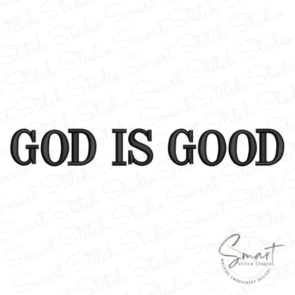 God Quote Embroidery Design God Quote Embroidery Design