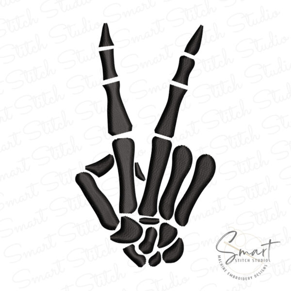 Halloween Hand Skeleton Embroidery Design Halloween Hand Skeleton Embroidery Design