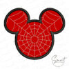 Mickey Head Spider Web Applique Design