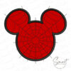 Mickey Head Spiderweb Applique Design Mickey Head Spiderweb Applique Design