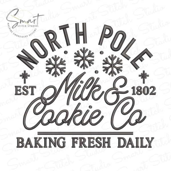 Milk And Cookie Embroidery Design