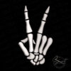 Peace Sign Skeleton Embroidery File Peace Sign Skeleton Embroidery File