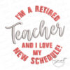 Retired Teacher Embroidery Design Retired Teacher Embroidery Design