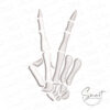 Skeleton Hand Peace Sign Machine Embroidery File Skeleton Hand Peace Sign Machine Embroidery File